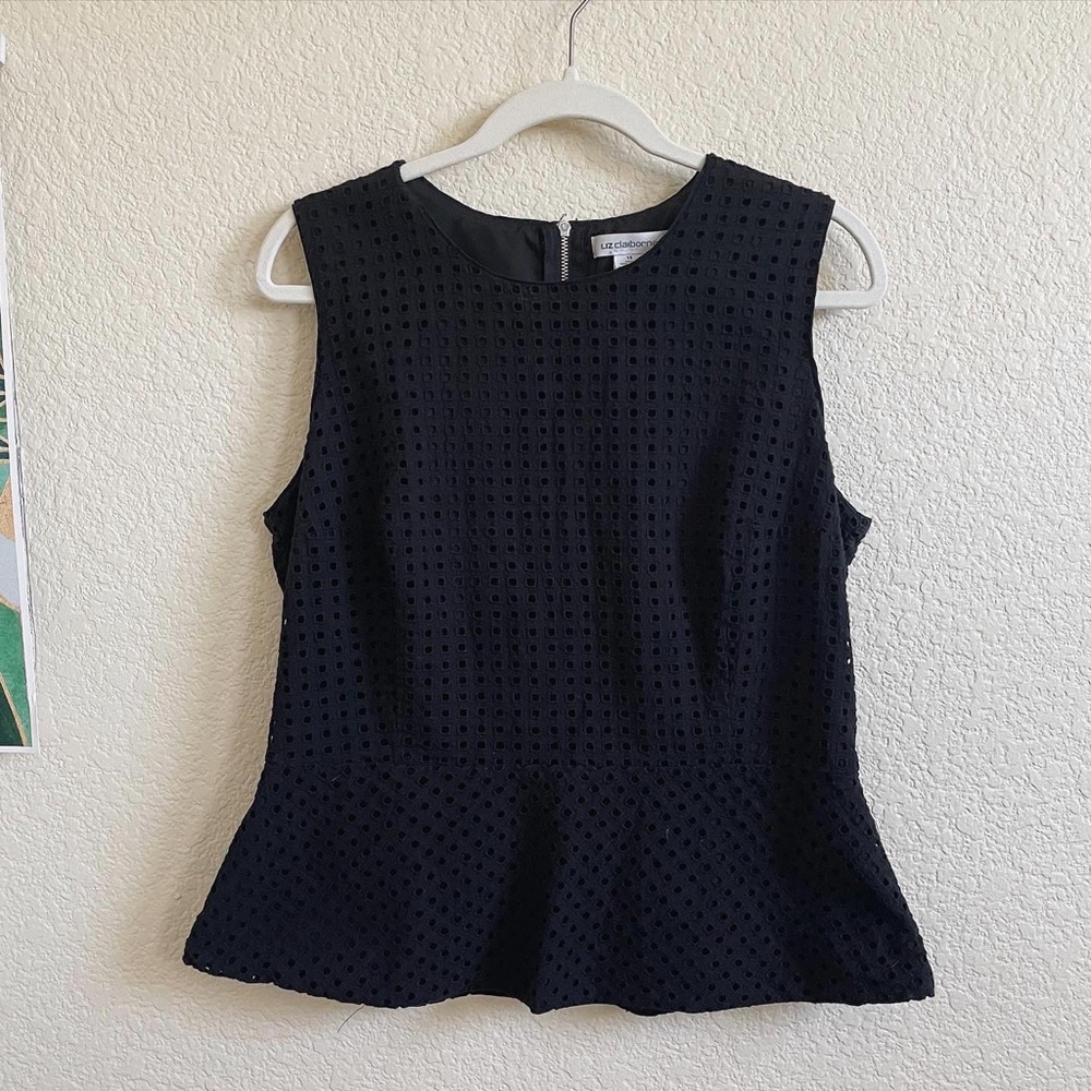 Black peplum top